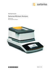Thumbnail of document Manual - MA160 Series, Sartorius Moisture Analyzer